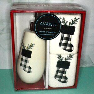 Avanti 3 Piece Bath Set New In Box Never Used Christmas Design